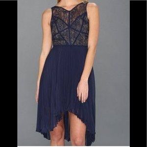 Max and Cleo Women’s Hi Low Pleated Chiffon Dress